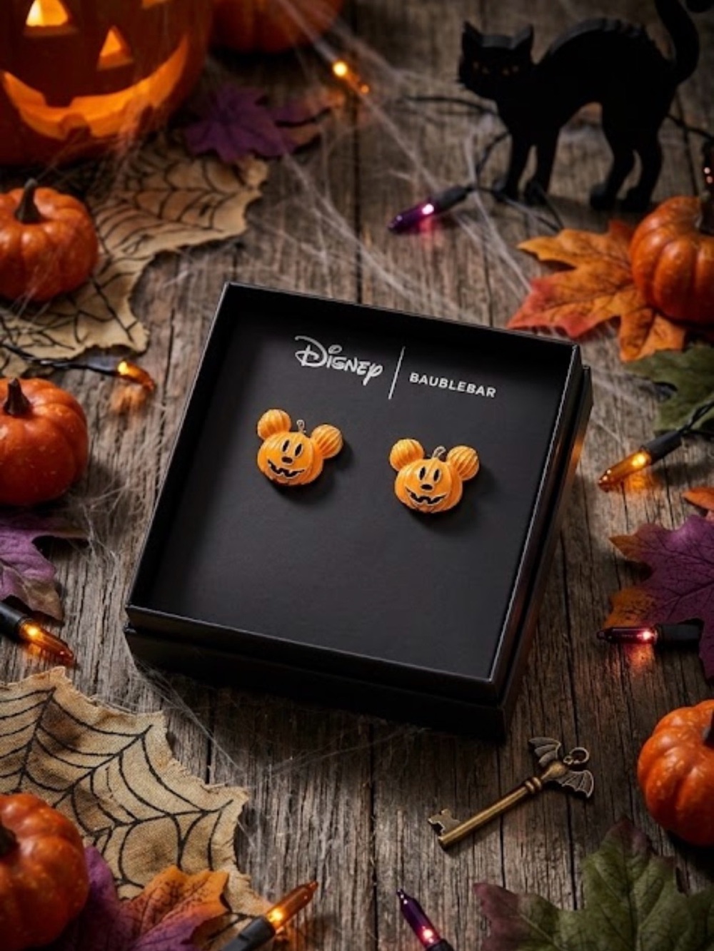 Disney Baublebar Mickey Mouse pumpkin earrings #halloween #mickey